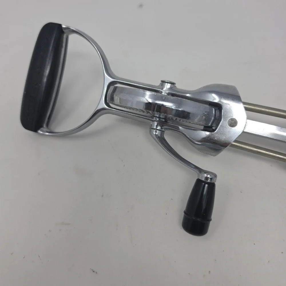 Vintage Ecko Best Hand Held Mixer Rotary Beater Black Handle Stainless Steel. L
